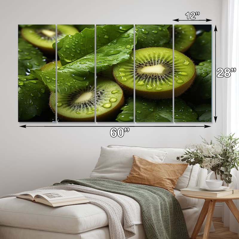 Designart "Fresh Kiwi" Fruits Metal Wall Decor Set Bed Bath & Beyond